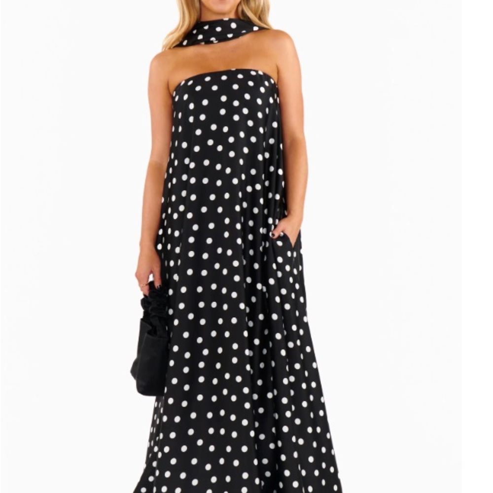 PERFECT condition Show Me Your Mumu Tinsley Tube Dress Black & White Polka Dot